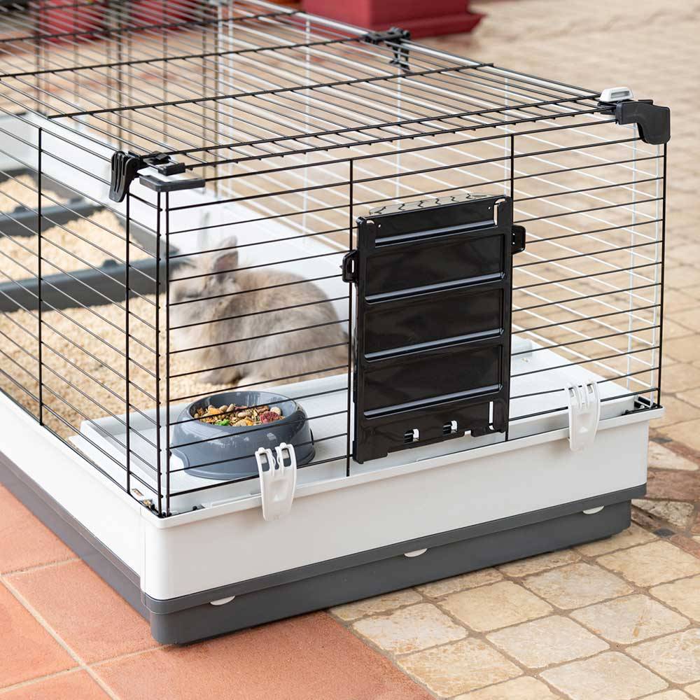 Ferplast - FERPLAST - Cage Cochon d'Inde - Cage Lapin - Maison Lapin - Clapier Lapin - accessoires inclus - Ouvrant et modulable 205 x 60 x h 50 CM - Krolik 200 - Imagen 6