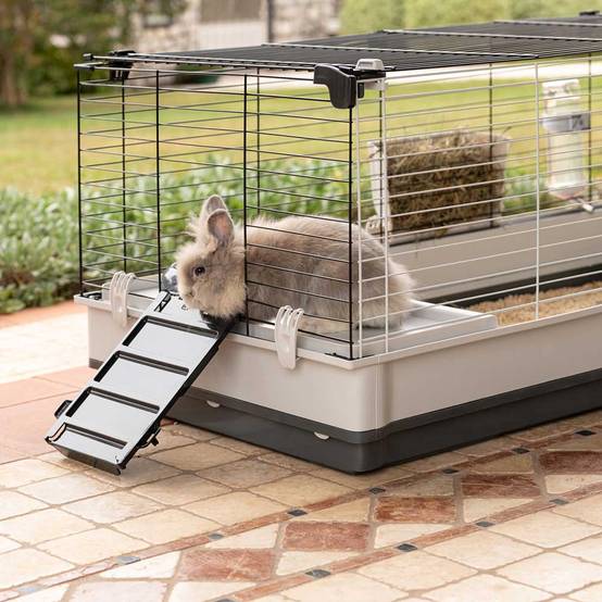 Ferplast - FERPLAST - Cage Cochon d'Inde - Cage Lapin - Maison Lapin - Clapier Lapin - accessoires inclus - Ouvrant et modulable 205 x 60 x h 50 CM - Krolik 200 - Imagen 5
