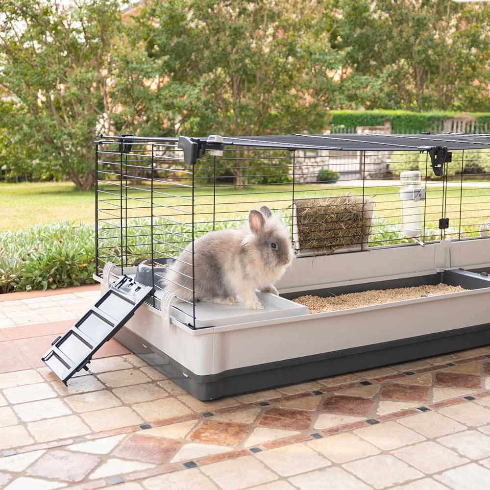 Ferplast - FERPLAST - Cage Cochon d'Inde - Cage Lapin - Maison Lapin - Clapier Lapin - accessoires inclus - Ouvrant et modulable 205 x 60 x h 50 CM - Krolik 200 - Imagen 4