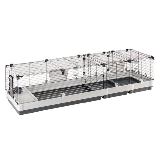 Ferplast - FERPLAST - Cage Cochon d'Inde - Cage Lapin - Maison Lapin - Clapier Lapin - accessoires inclus - Ouvrant et modulable 205 x 60 x h 50 CM - Krolik 200 - Imagen 1