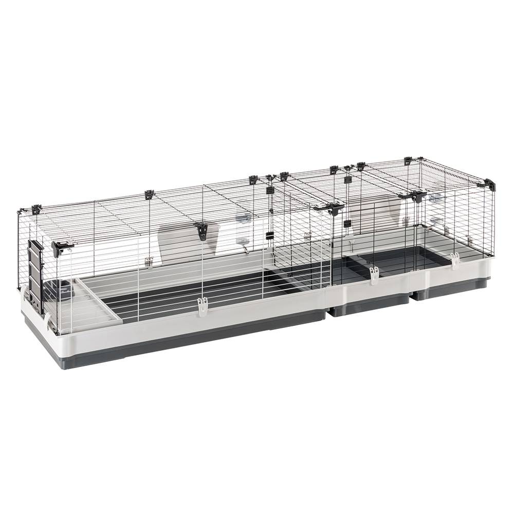 Ferplast - FERPLAST - Cage Cochon d'Inde - Cage Lapin - Maison Lapin - Clapier Lapin - accessoires inclus - Ouvrant et modulable 205 x 60 x h 50 CM - Krolik 200 - Imagen 1