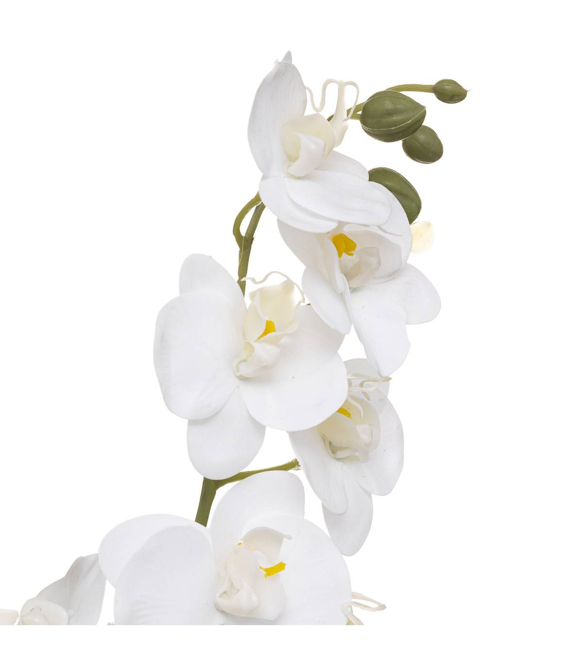 Plante artificielle Orchidée dans un pot en céramique bicolore H 45 cm - Imagen 2