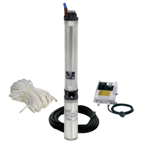 Kit pompe immergée 4" prête à la pose DAB KIT S4 3/13 M 0,75 kW pour forage jusqu'à 4,2 m3/h monophasé 220V