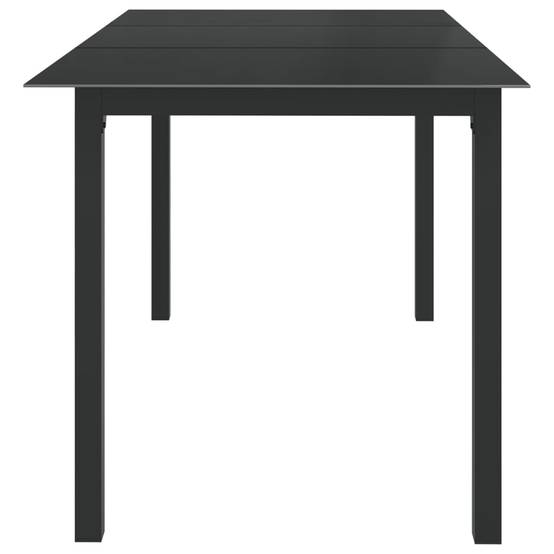 Table de jardin Aluminium et verre noir 150 x 90 x 74 cm, Poids :24.1kg - PANGIVO - Image 3
