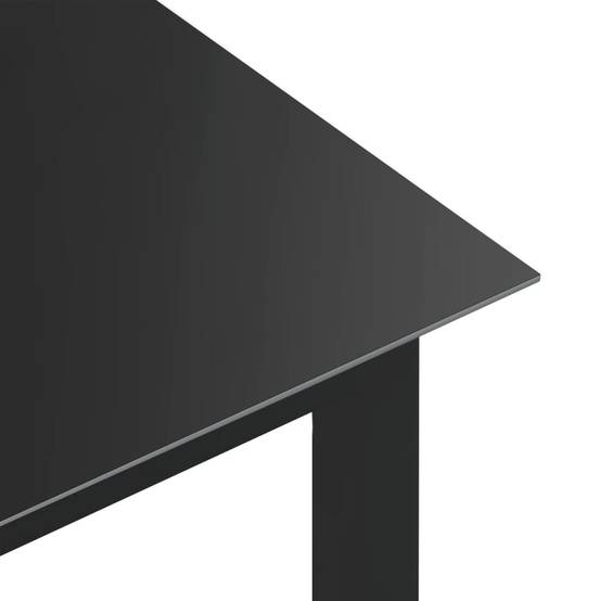 Table de jardin Aluminium et verre noir 150 x 90 x 74 cm, Poids :24.1kg - PANGIVO - Image 4