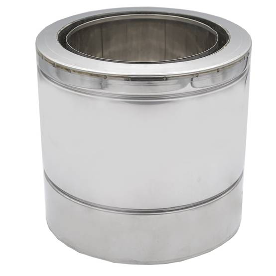 Adaptateur bas flexible isolé – Ø80 mm vers conduit pellets Ø140 mm