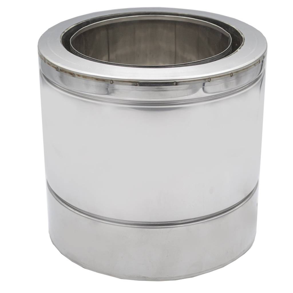 Adaptateur bas flexible isolé – Ø80 mm vers conduit pellets Ø140 mm