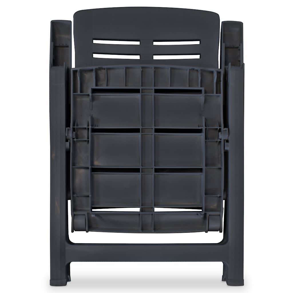 Vidaxl - Ensemble de bistro 3 pcs-Salons de jardin Plastique Anthracite - Image 10