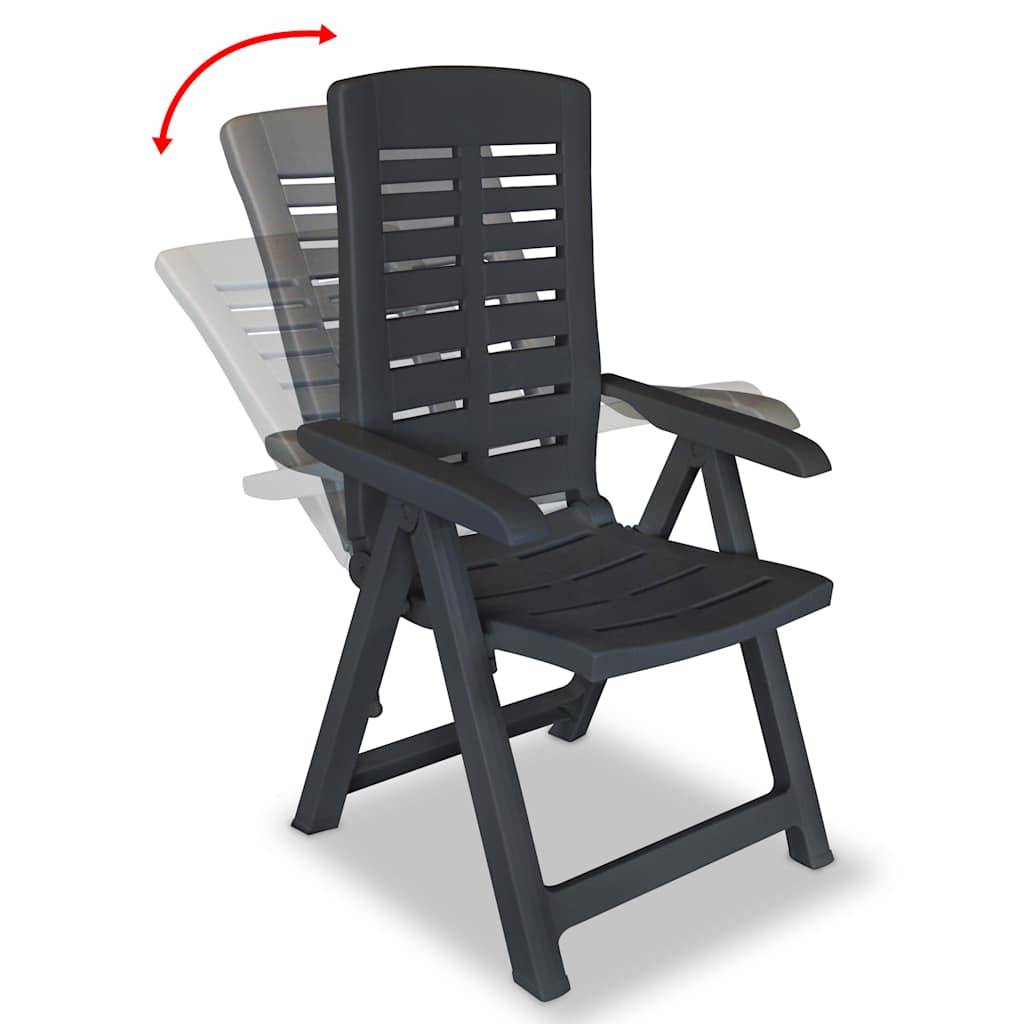 Vidaxl - Ensemble de bistro 3 pcs-Salons de jardin Plastique Anthracite - Image 9