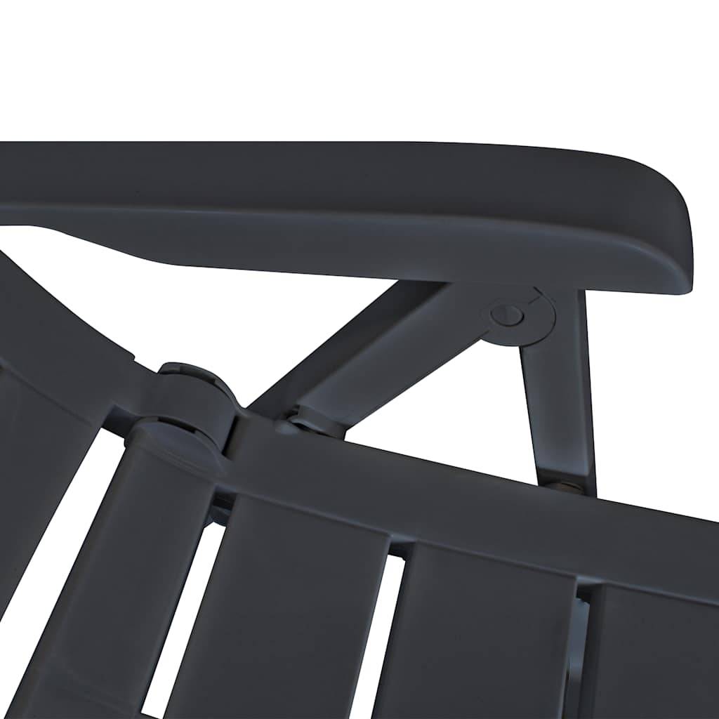Vidaxl - Ensemble de bistro 3 pcs-Salons de jardin Plastique Anthracite - Image 7