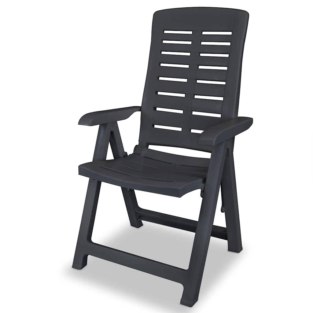 Vidaxl - Ensemble de bistro 3 pcs-Salons de jardin Plastique Anthracite - Image 5