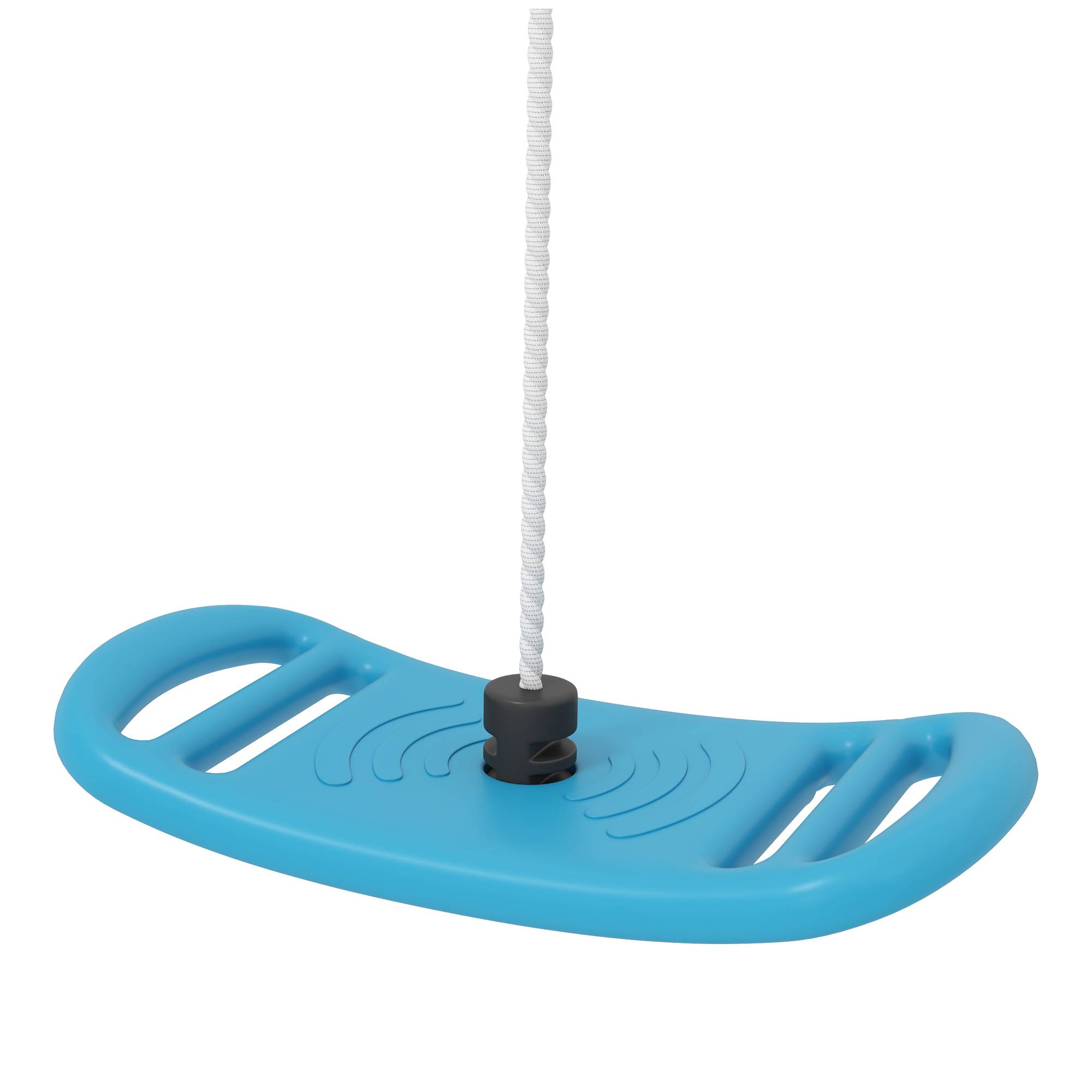 Balançoire enfant extérieur et intérieur avec corde réglable, mousqueton, charge max. 70 kg, bleu - Image 2