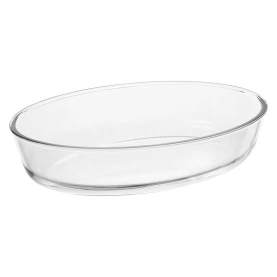 Plat à Four Ovale en Verre "Couvercle" 26cm Transparent - Image 2