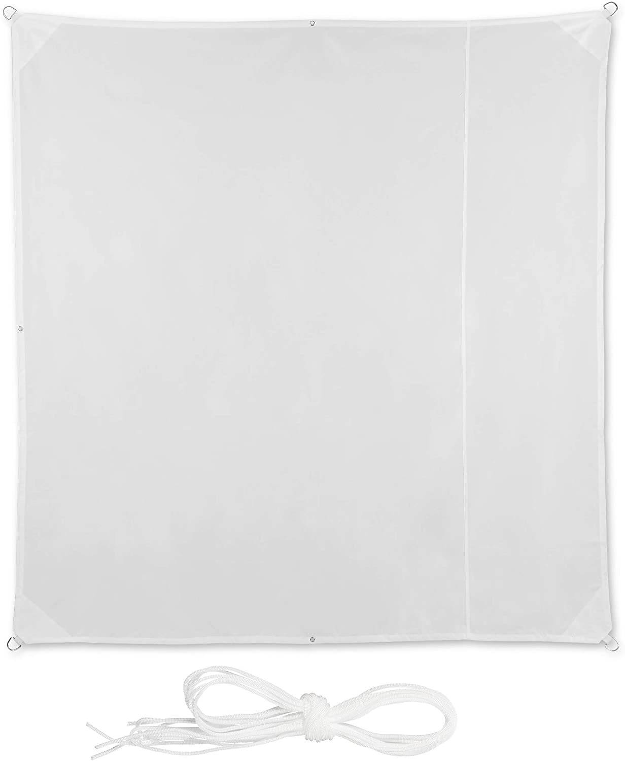 Helloshop26 - Voile d’ombrage carré 2 x 2m blanc - Imagen 1