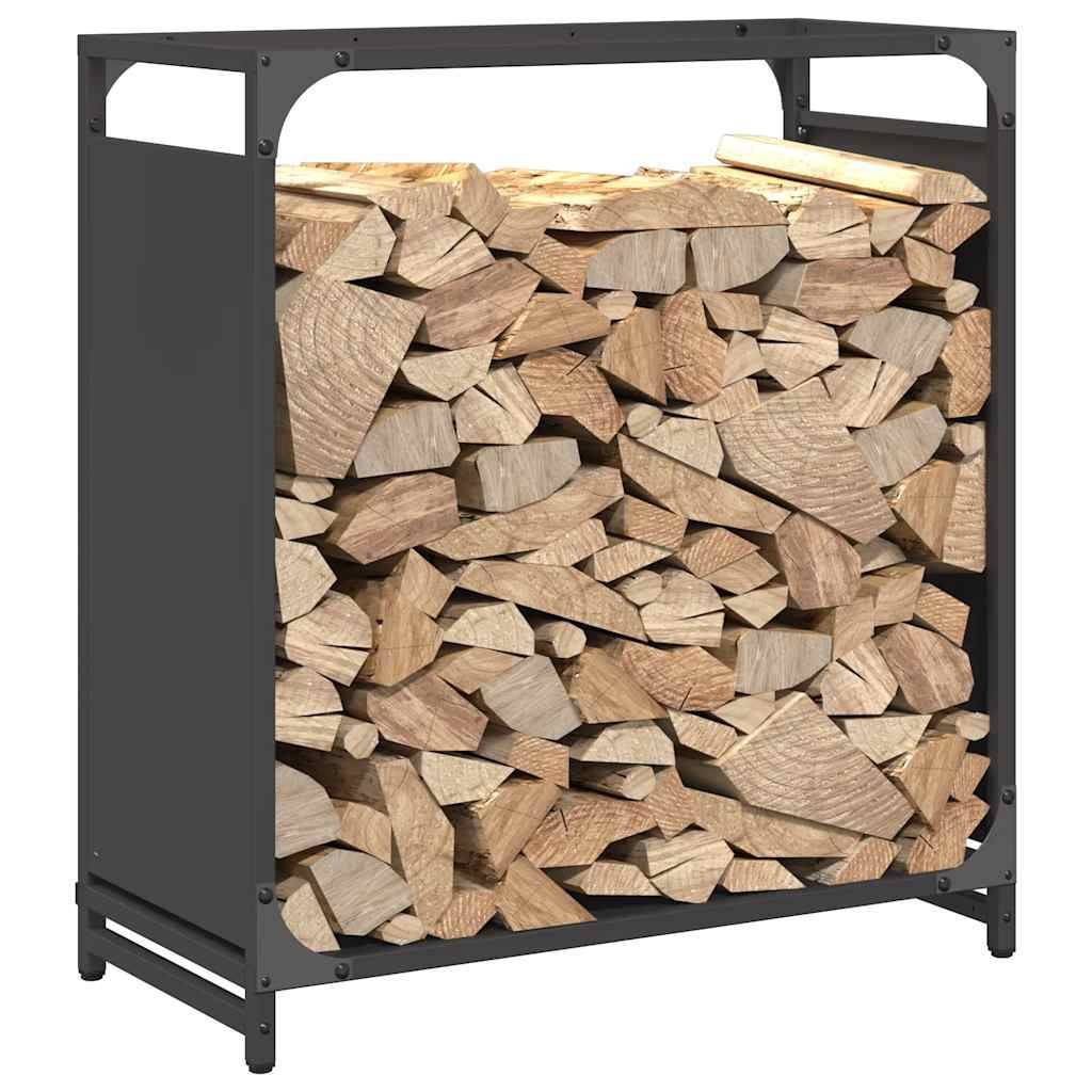 Range-bûches en Acier pour Cheminée Intérieur Design moderne Noir 60cm – ComfortXL Outdoor Living - Image 4