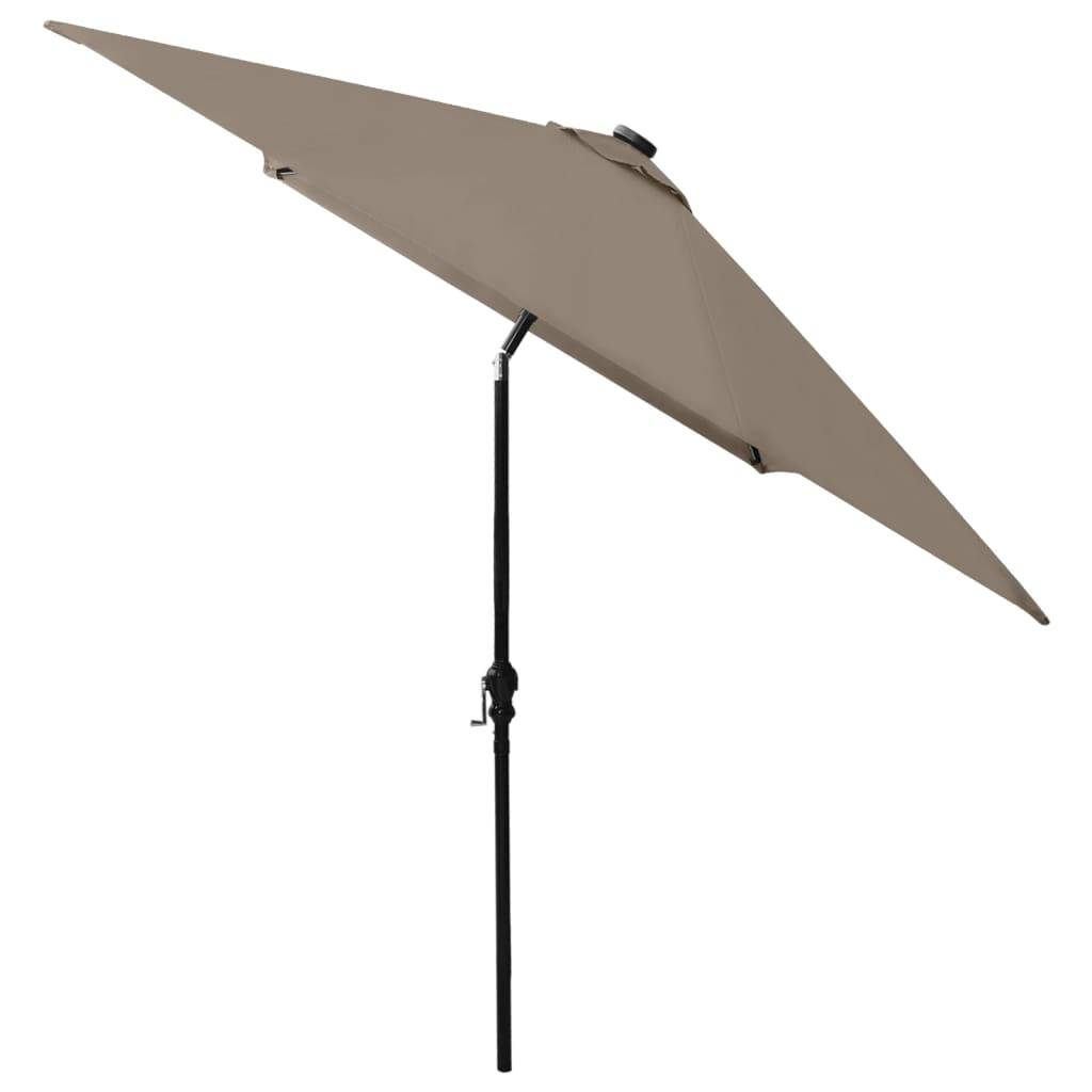 Helloshop26 - Parasol avec led et mât en acier taupe 2 x 3 m - Imagen 5