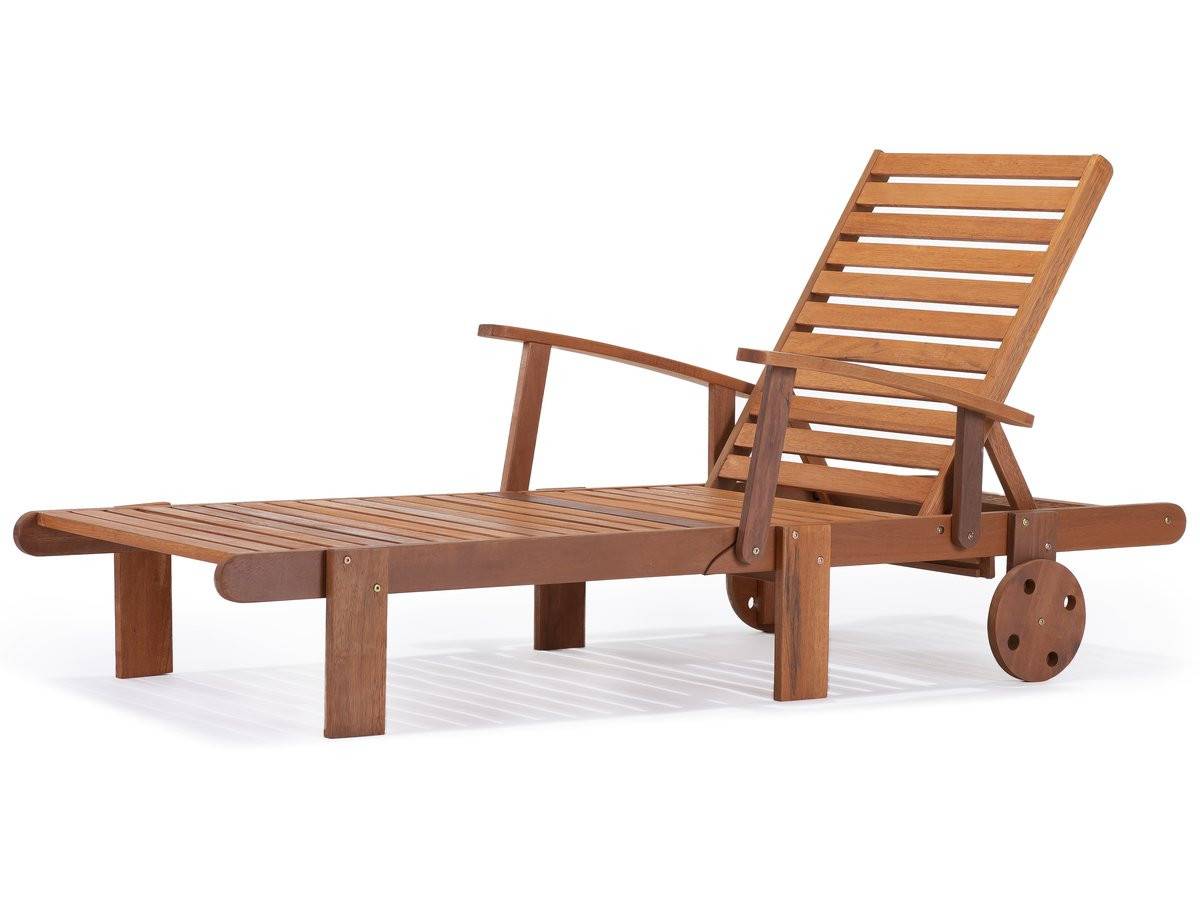 Bain De Soleil Pliant En Bois Exotique "tokyo" - Maple - Marron Clair -habitat Et Jardin - Image 1