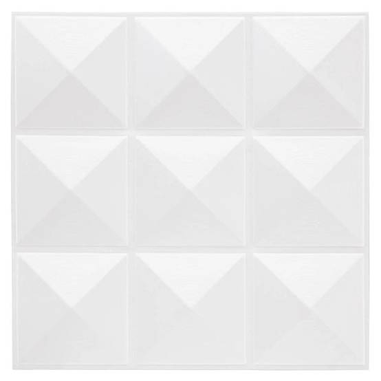 Lot de 6 Stickers Mureaux "Piky" 30x30cm Blanc - Image 1