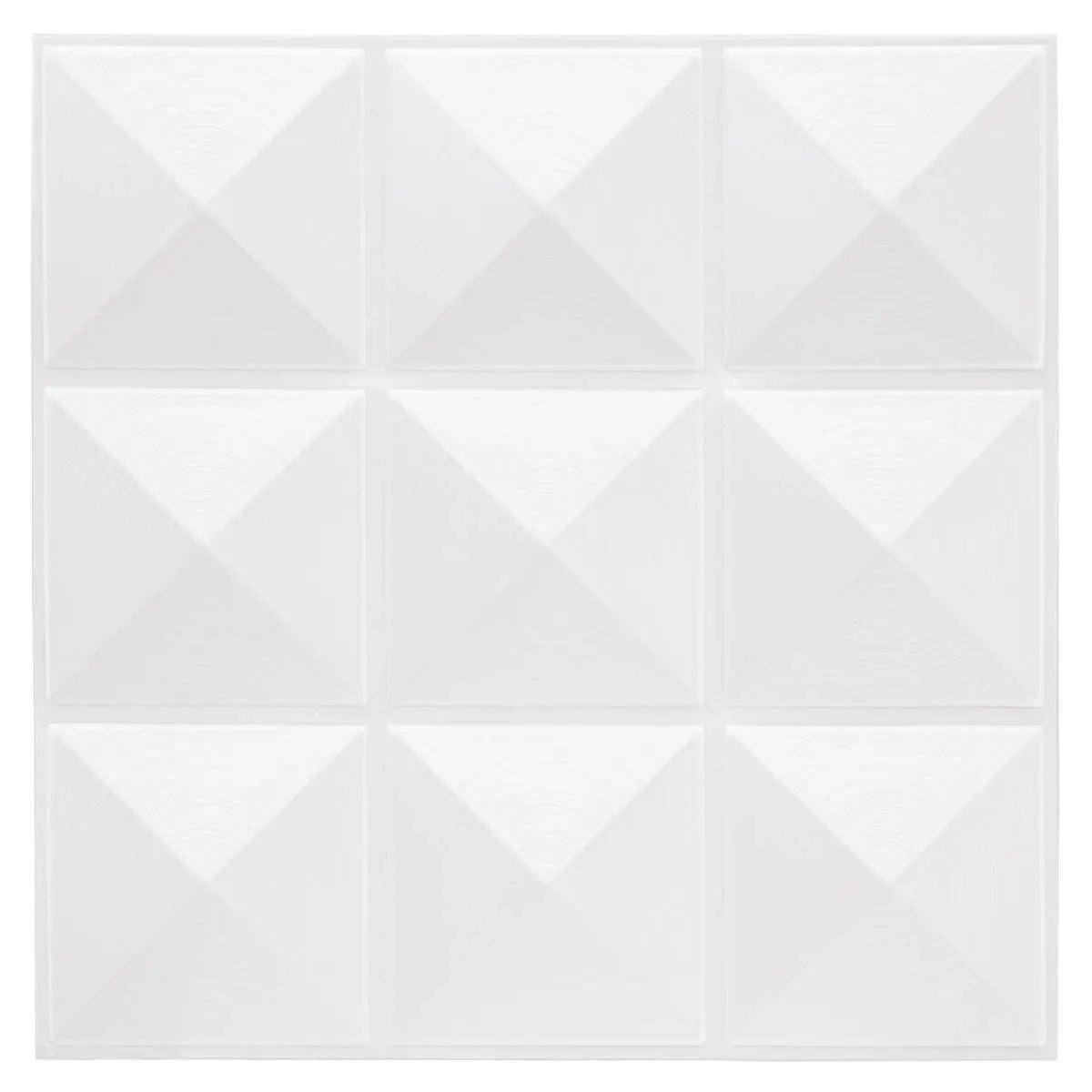 Lot de 6 Stickers Mureaux "Piky" 30x30cm Blanc - Image 1