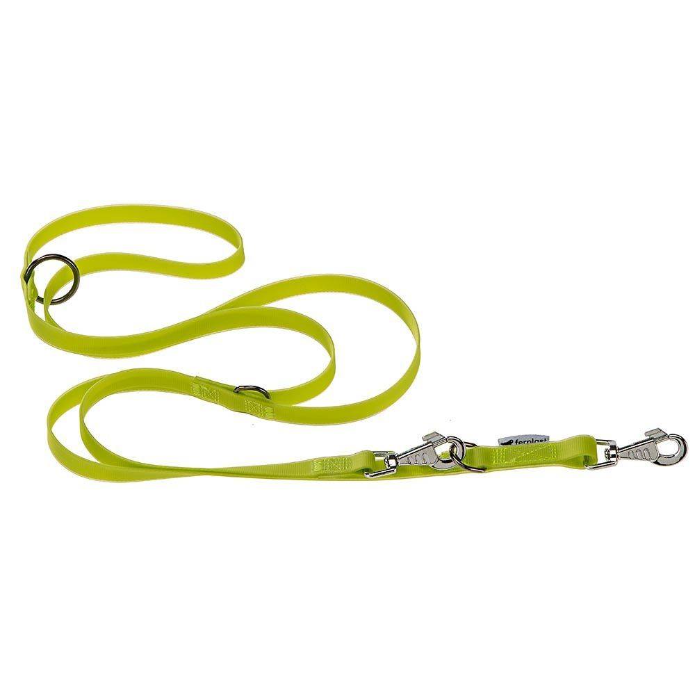 Ferplast - Laisse de Dressage pour Chiens EVOLUTION GA25/200 Hypoallergénique, Lavable, Poignée rembourrée, Vert