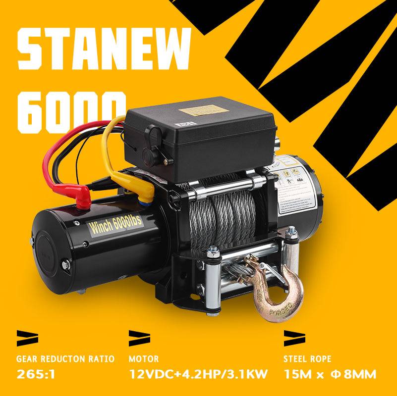 Treuil électrique 12V 6000 LBS / 2722 Kg, 15 mètres de câble, 30 mètres de commande sans fil - Image 6