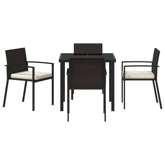 ComfortXL - Salon de Jardin 4 Places en Acier et Poly Rotin avec Coussins Confortables Noir – ComfortXL Outdoor Living - Image 7