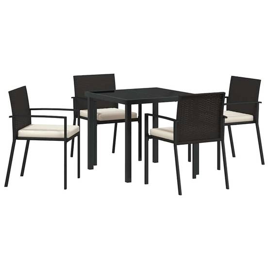 ComfortXL - Salon de Jardin 4 Places en Acier et Poly Rotin avec Coussins Confortables Noir – ComfortXL Outdoor Living - Image 2