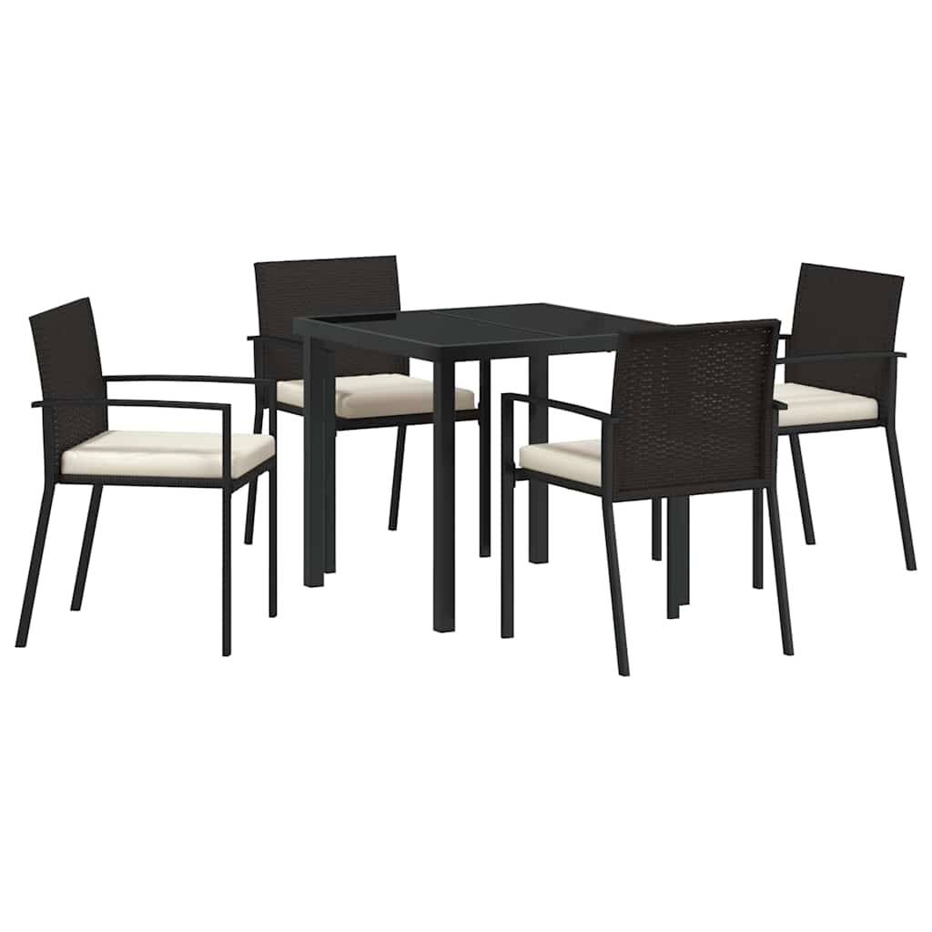 ComfortXL - Salon de Jardin 4 Places en Acier et Poly Rotin avec Coussins Confortables Noir – ComfortXL Outdoor Living - Image 2