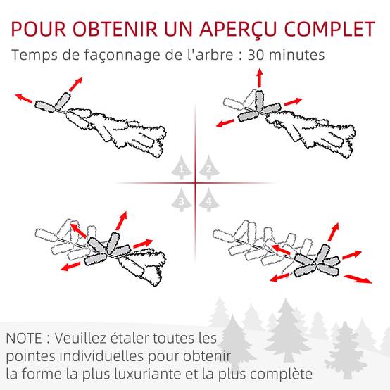 Sapin de Noël Artificiel 210 cm Arbre de Noël Slim avec support en acier pliable, 687 branches épines Vert - Image 9