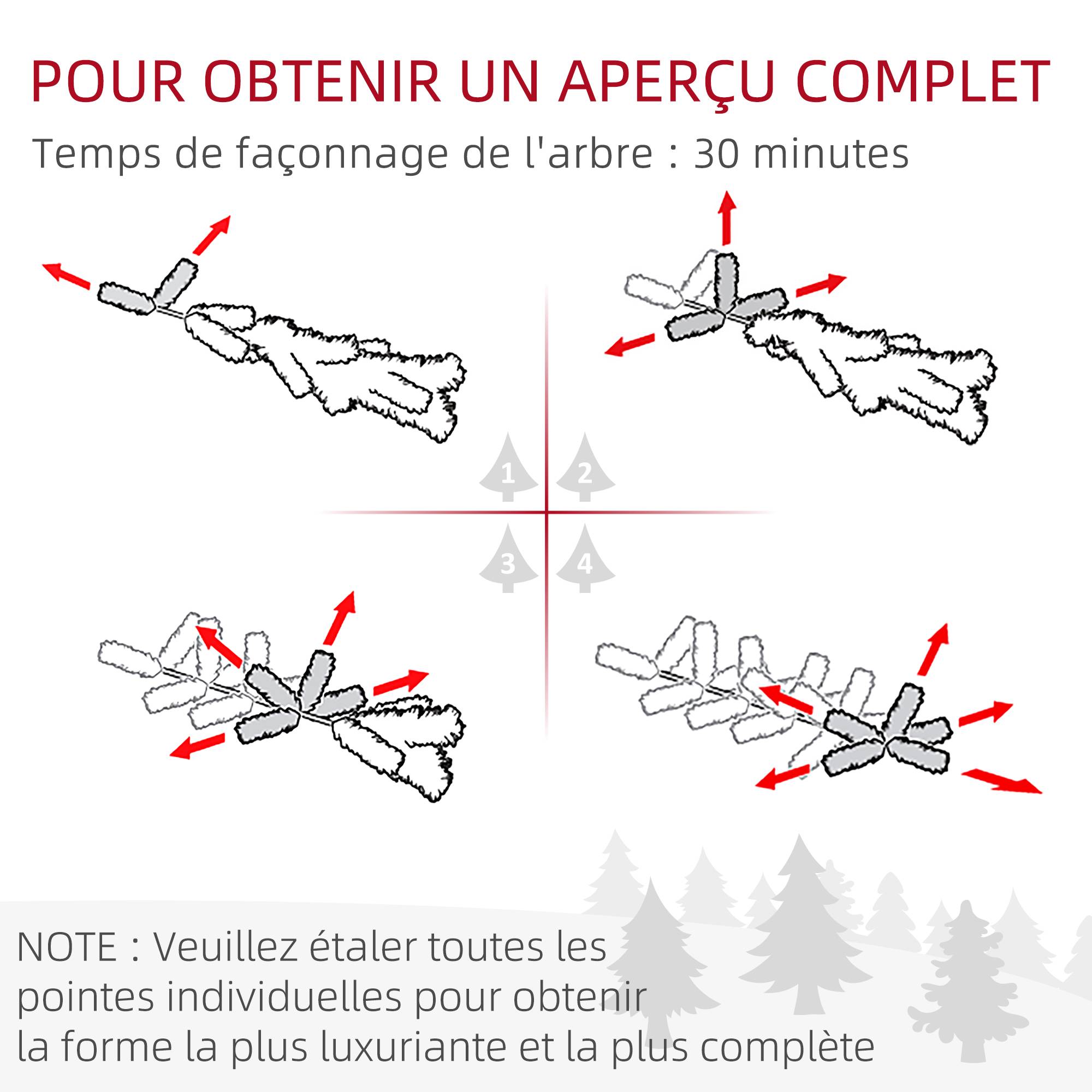 Sapin de Noël Artificiel 210 cm Arbre de Noël Slim avec support en acier pliable, 687 branches épines Vert - Image 9