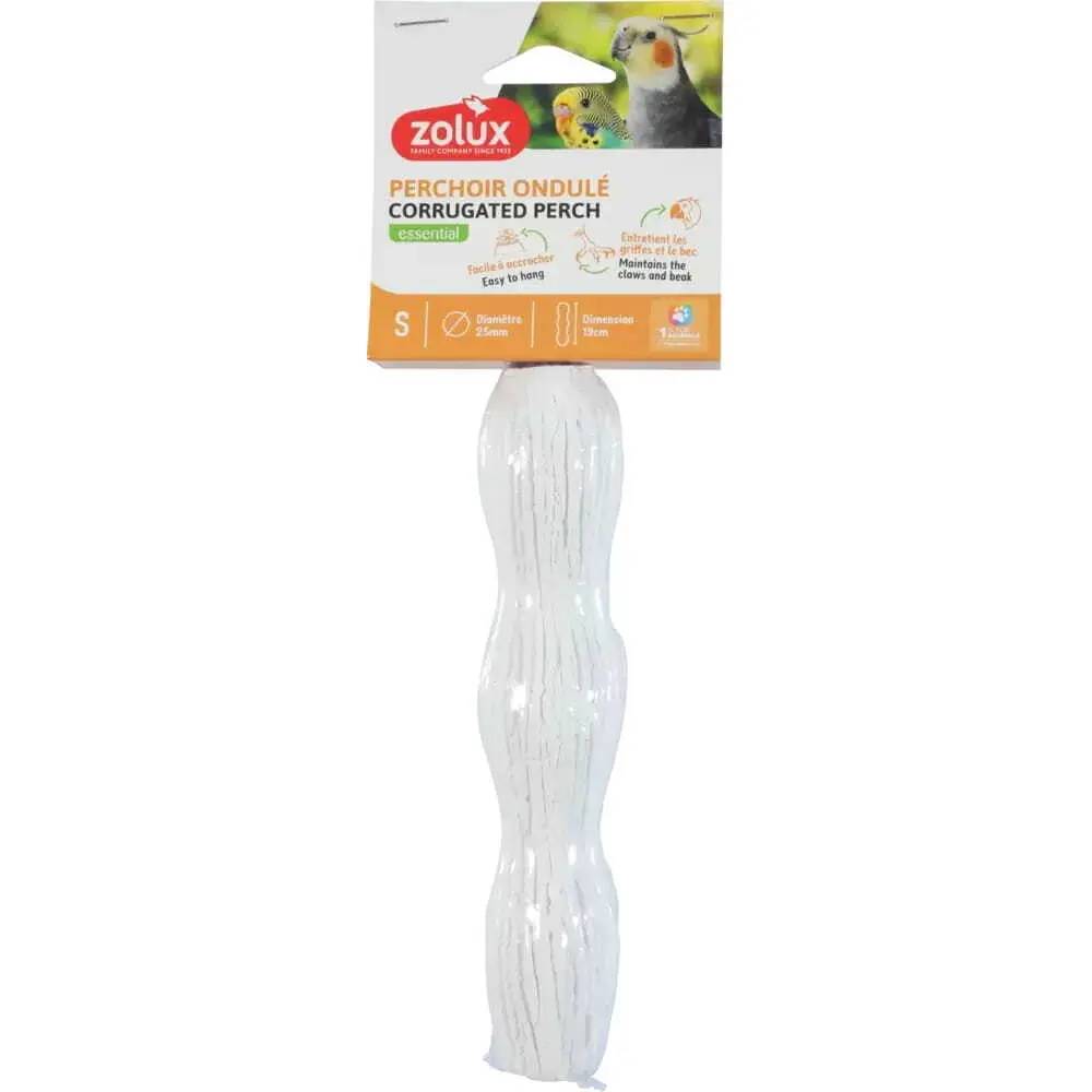 Percha ondulada mineral blanca talla S 19 cm - ZOLUX