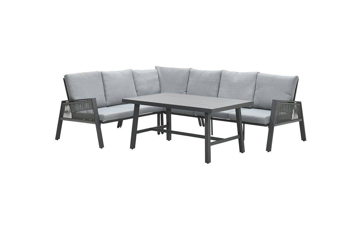 Garden Impressions - Ensemble salon de jardin Andrea - table haute - 5 places - gris clair - Imagen 1