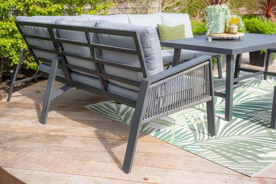 Garden Impressions - Ensemble salon de jardin Andrea - table haute - 5 places - gris clair - Imagen 3