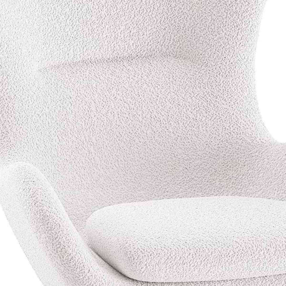 ALTOBUY - Chaise à Bascule en Tissu Bouclette Blanc Pieds Bois et Métal - MOUTY - Image 5