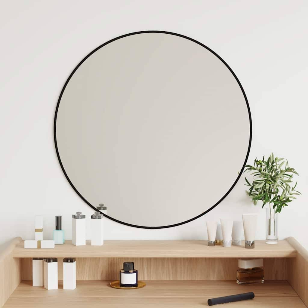 Maison Chic - Miroir mural Noir Ø 60 cm Rond Maison Chic - Image 2