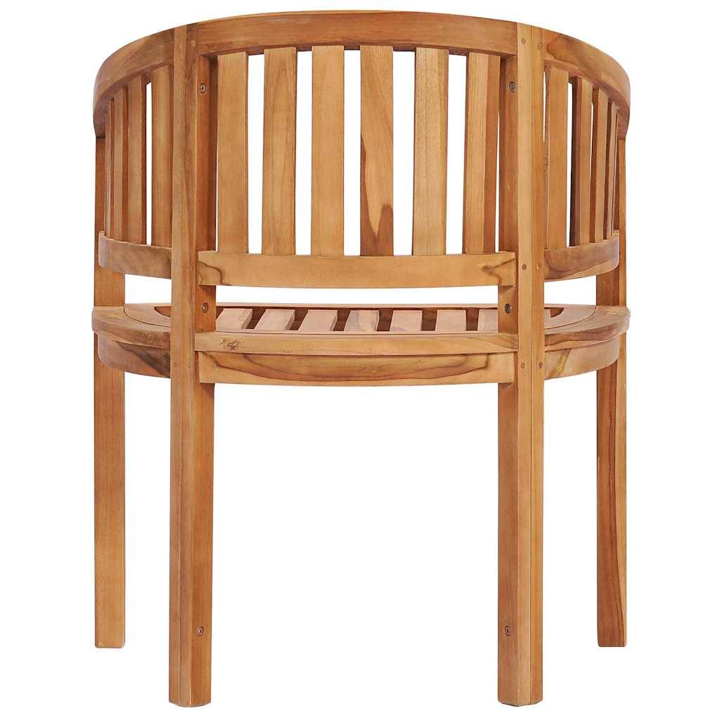 Chaises en forme de banane bois de teck naturel 68 x 52 x 86 cm (lot de 2) - PANGIVO - Image 6