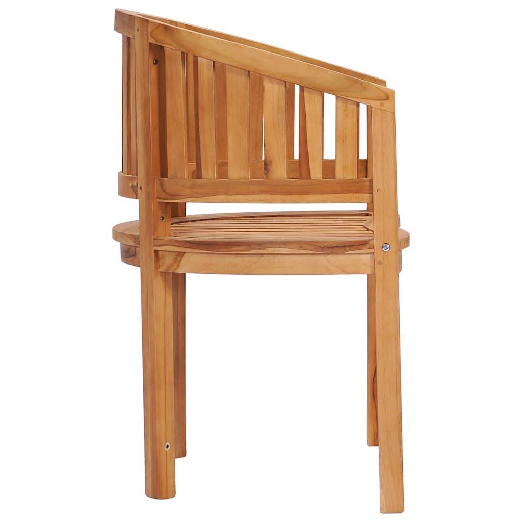 Chaises en forme de banane bois de teck naturel 68 x 52 x 86 cm (lot de 2) - PANGIVO - Image 5