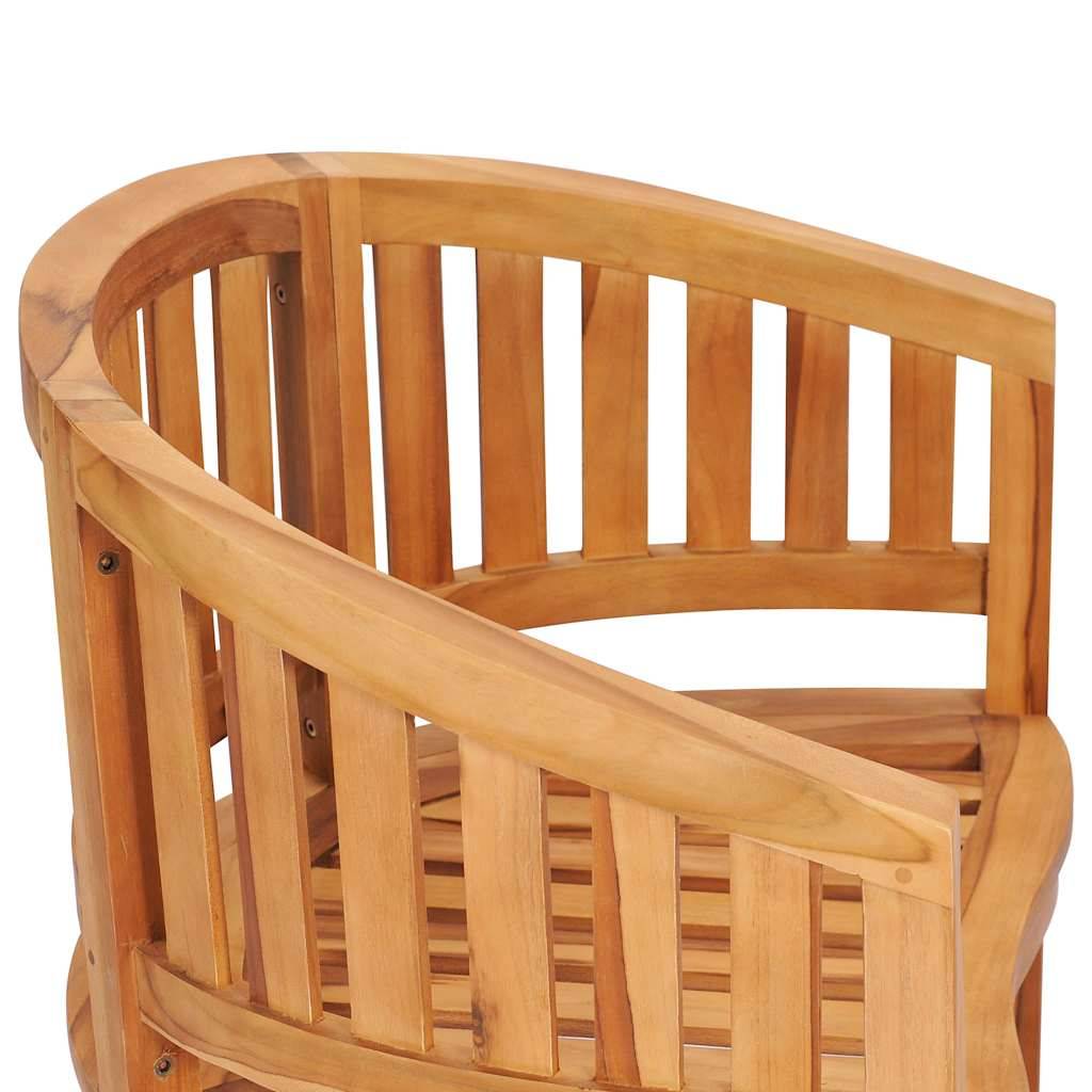 Chaises en forme de banane bois de teck naturel 68 x 52 x 86 cm (lot de 2) - PANGIVO - Image 7