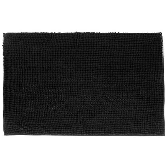 Tapis de Salle de Bain "Chenille" 50x80cm Noir - Image 1
