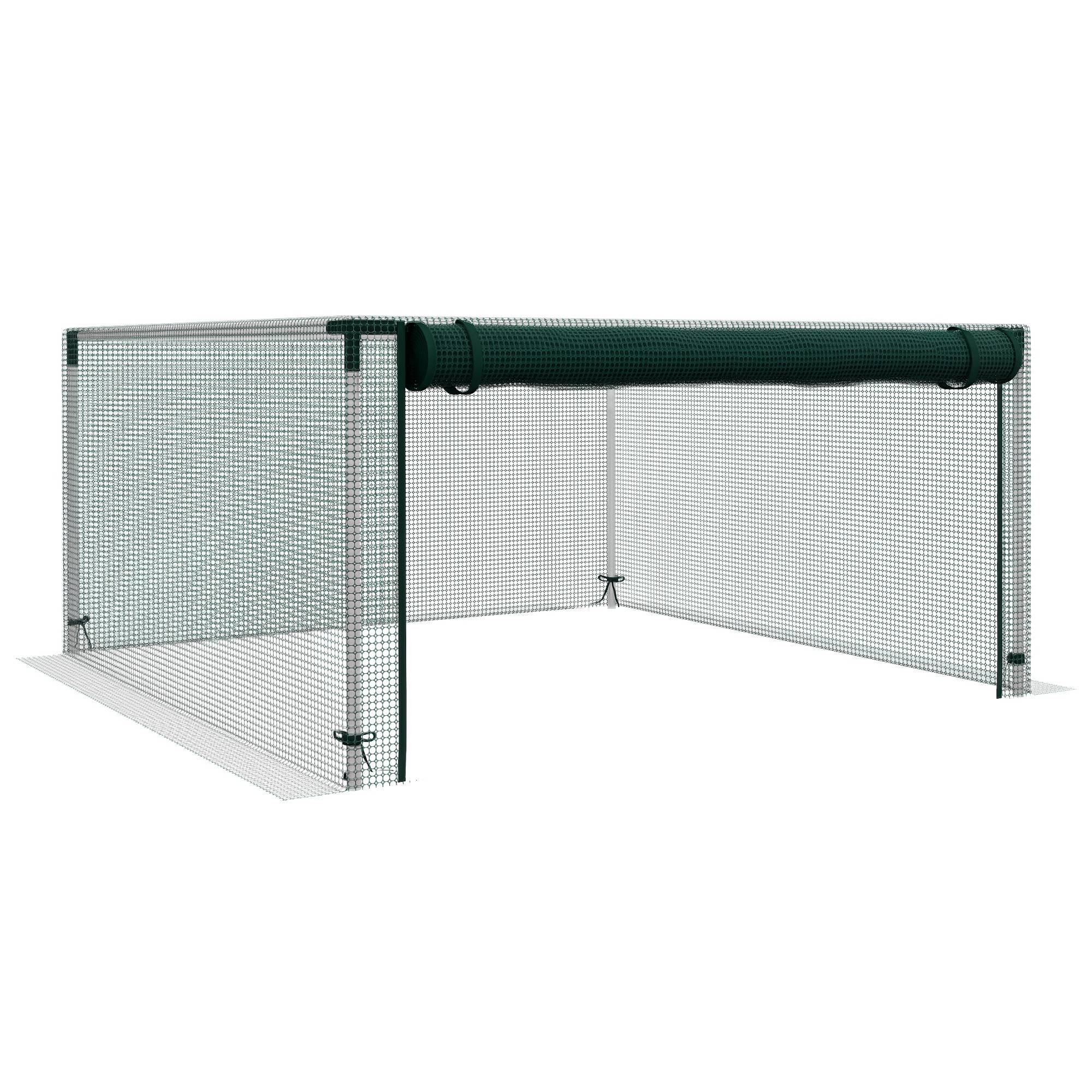 Filet de protection potager acier vert et argent 125 x 125 x 62.5 cm - PANGIVO - Image 1