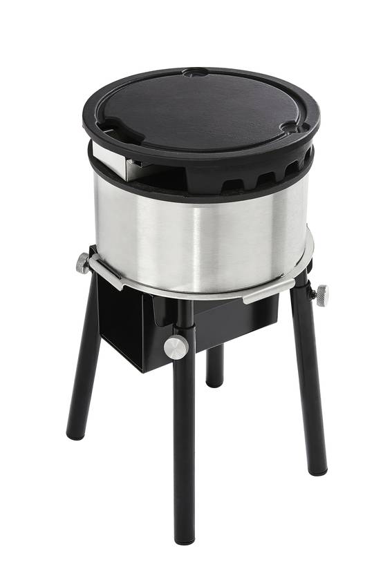 QAÏTO BBQ camping plancha brasero aux pellets Seau epoxy ARGENT - Image 2