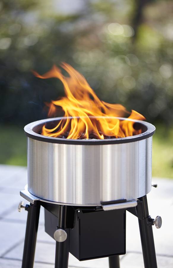 QAÏTO BBQ camping plancha brasero aux pellets Seau epoxy ARGENT - Image 5