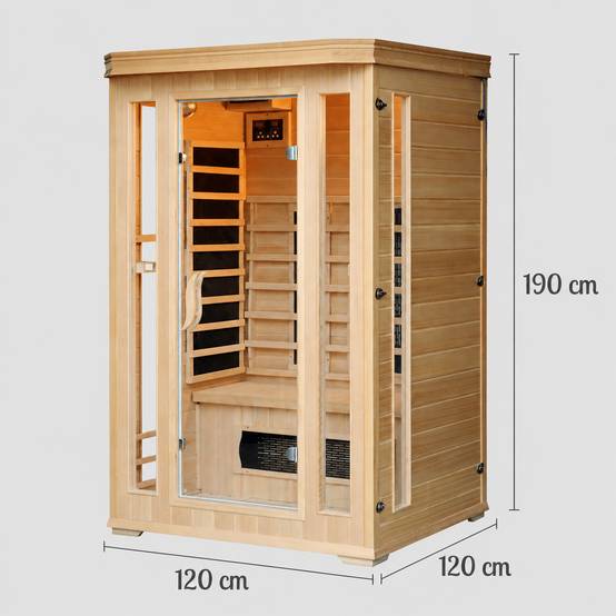 Cabine de sauna luxe infrarouge 2 places NARVIK - Image 4