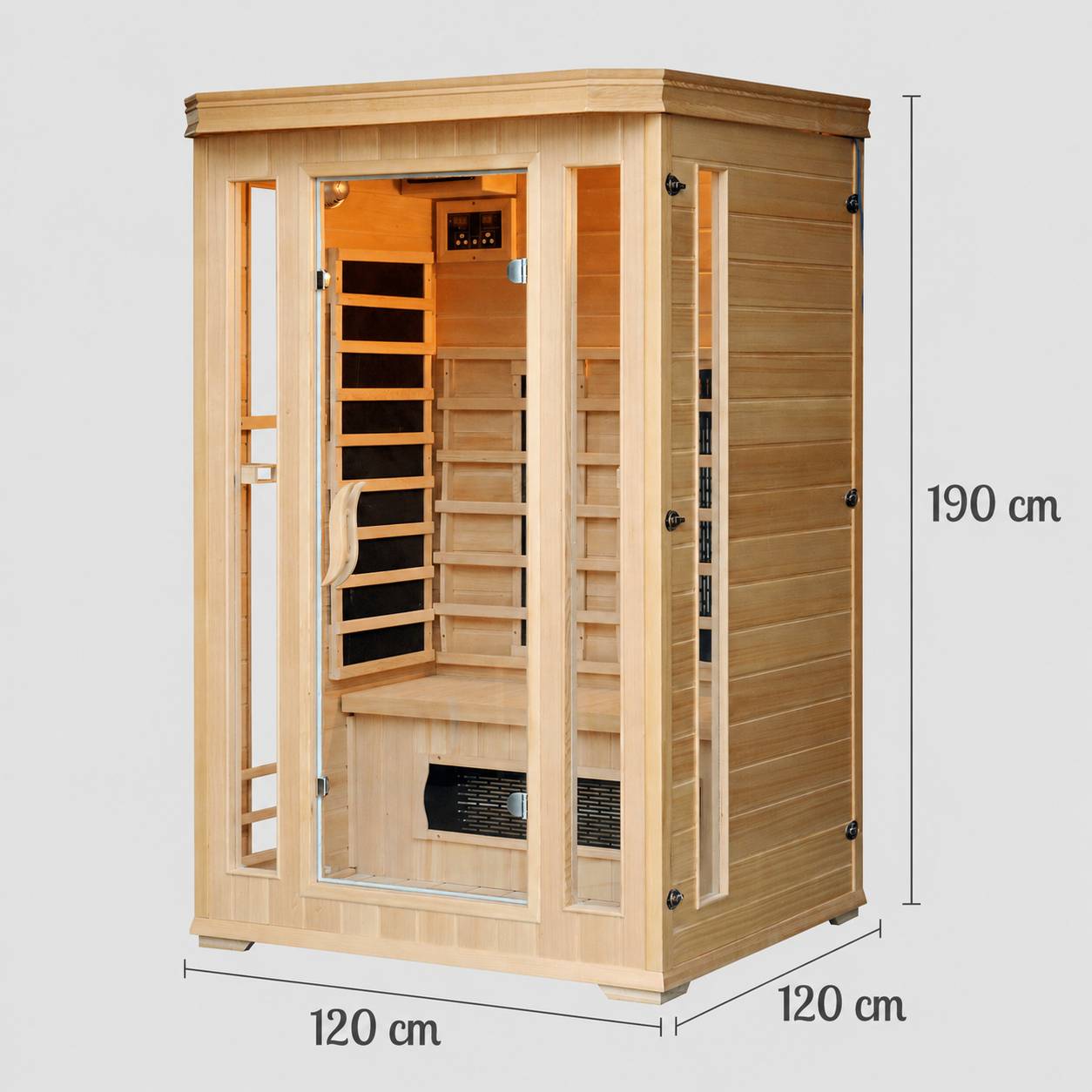 Cabine de sauna luxe infrarouge 2 places NARVIK - Image 4