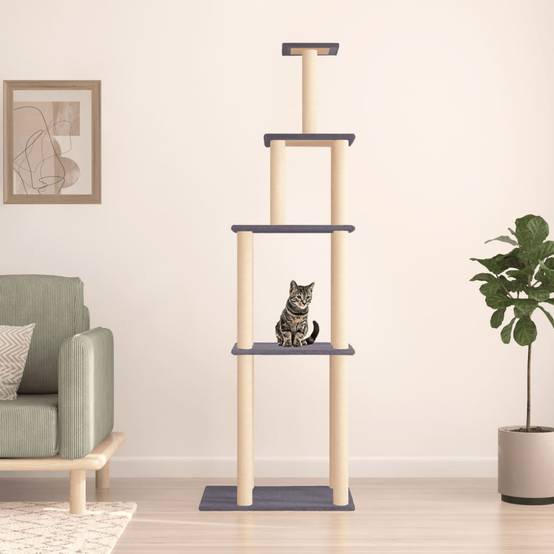 Vidaxl - Arbre à chat avec griffoirs en sisal gris foncé 183 cm vidaXL 171746 - Image 1
