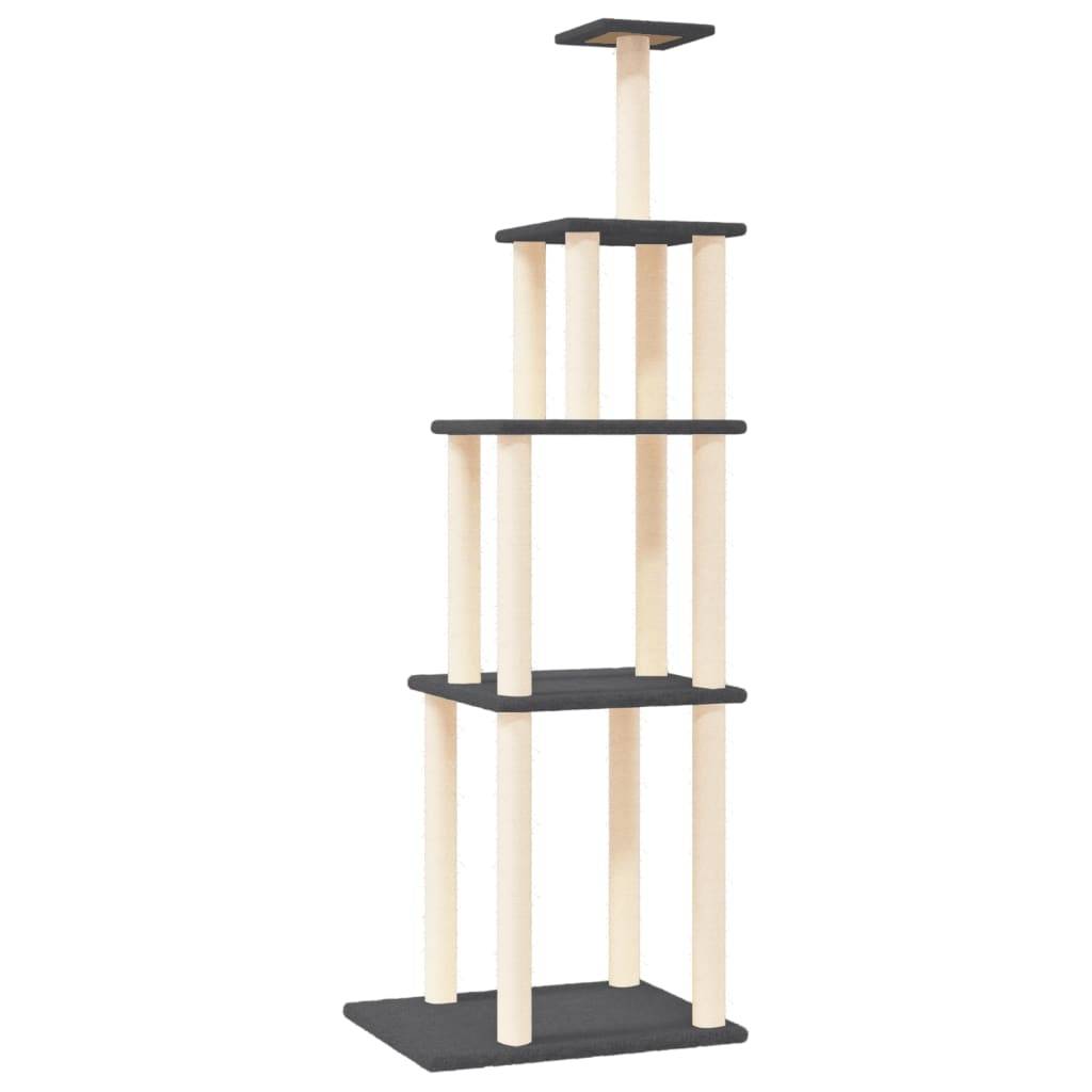 Vidaxl - Arbre à chat avec griffoirs en sisal gris foncé 183 cm vidaXL 171746 - Image 2