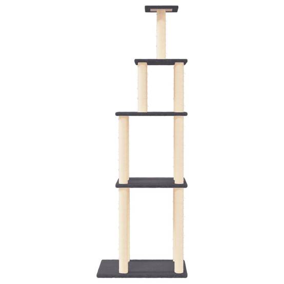 Vidaxl - Arbre à chat avec griffoirs en sisal gris foncé 183 cm vidaXL 171746 - Image 6