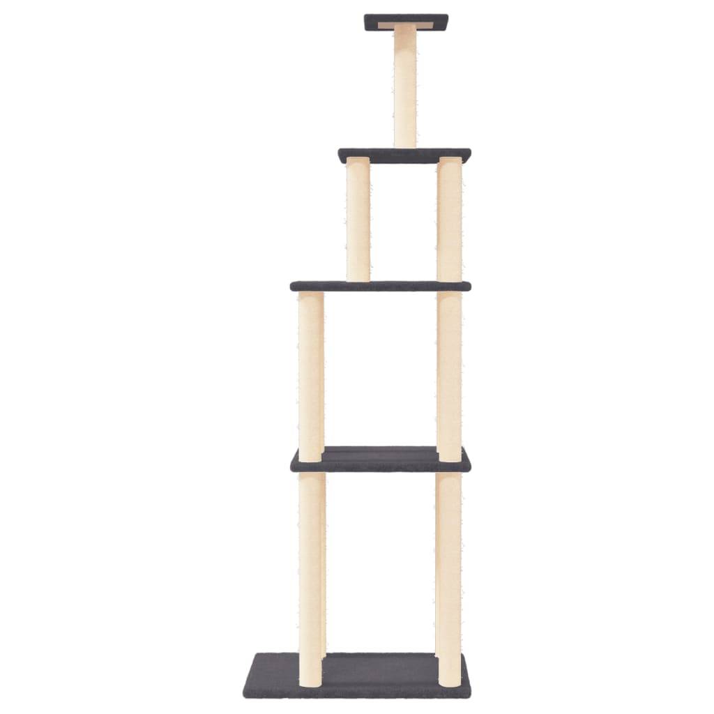 Vidaxl - Arbre à chat avec griffoirs en sisal gris foncé 183 cm vidaXL 171746 - Image 6