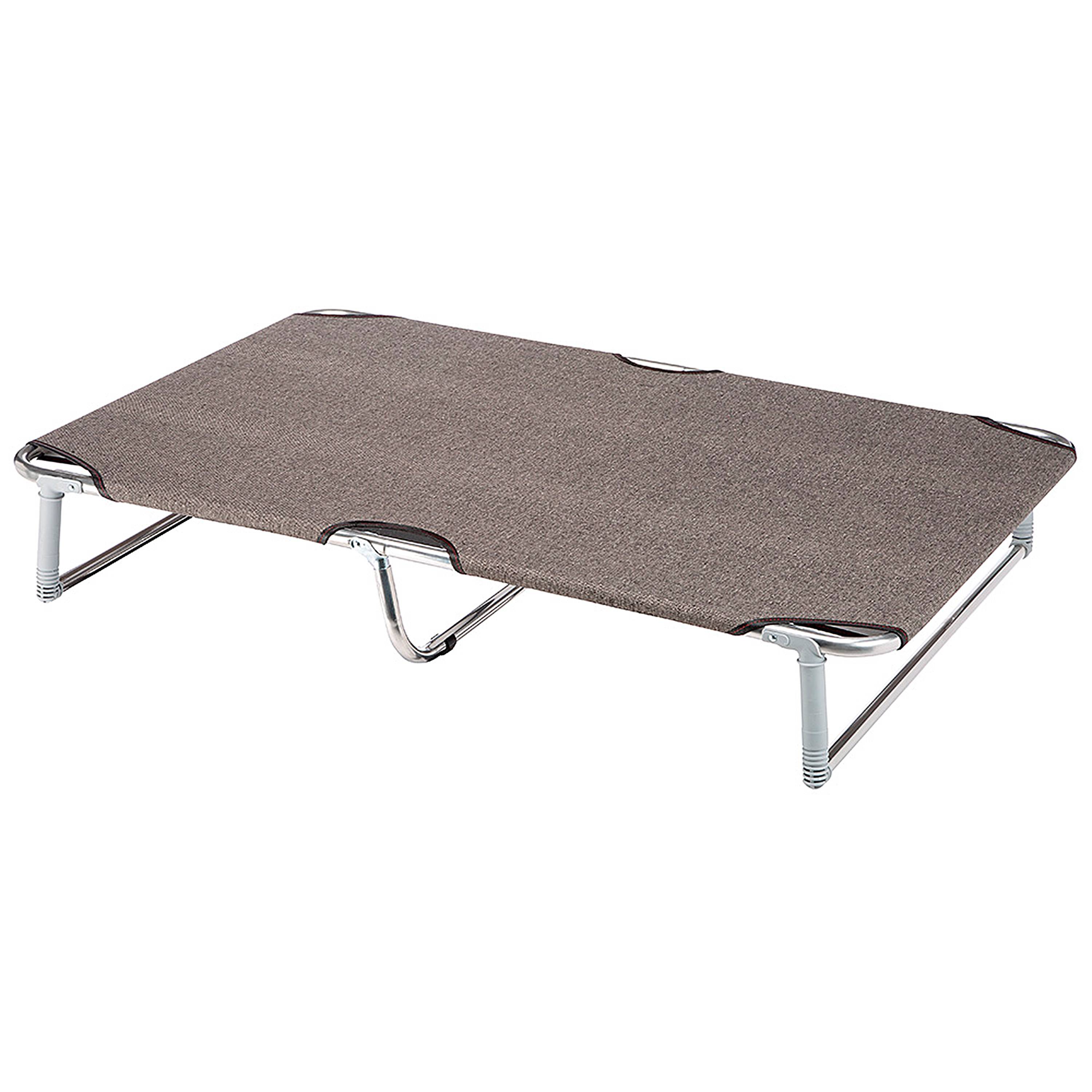 Ferplast - Ferplast Lit pliable pour chiens DREAM 115, avec structure solide en aluminium avec élastiques renforcés, toile en tissu, 119 x 79 x h 18 cm Taupe - Imagen 1
