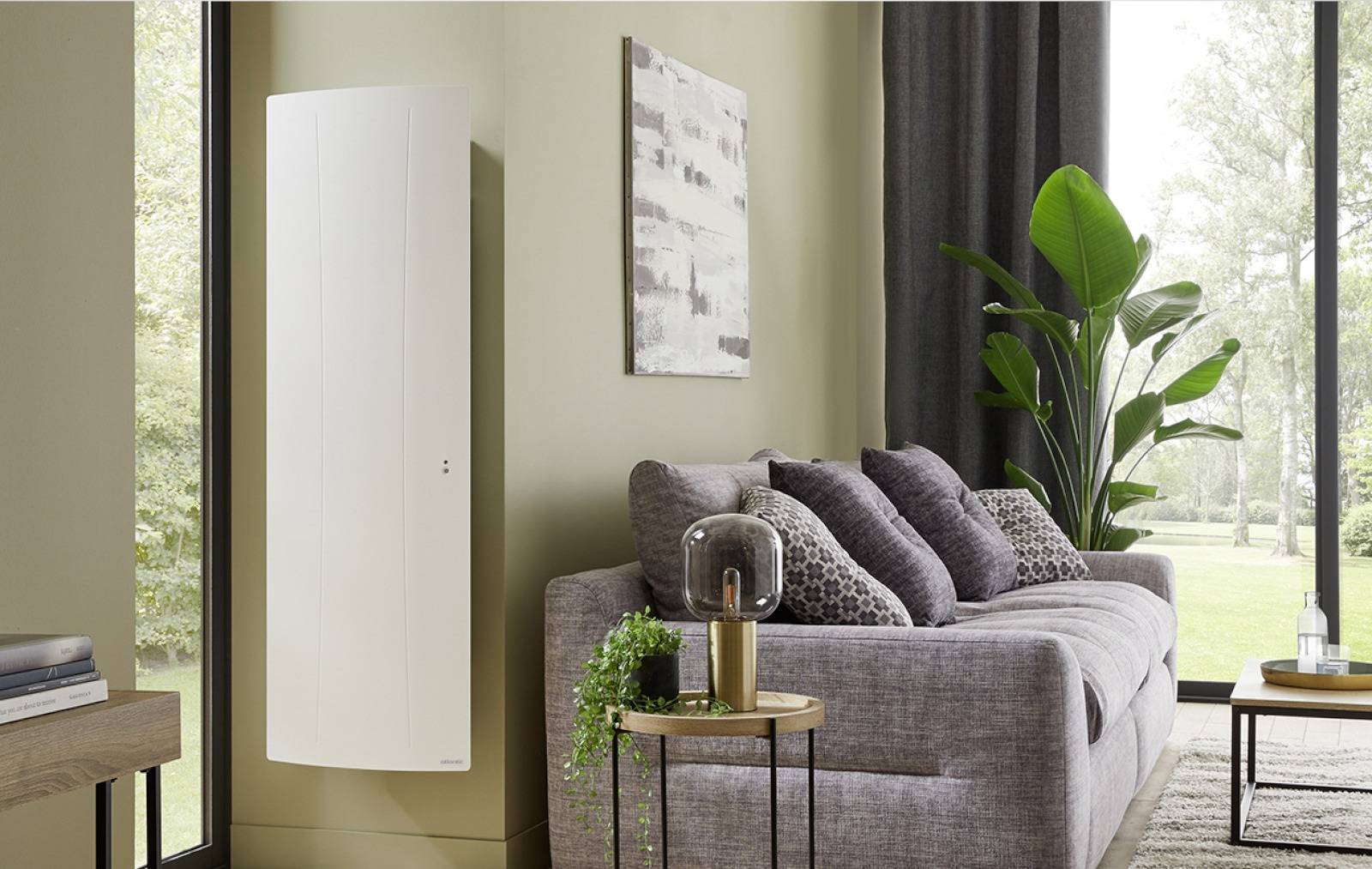 Radiateur chaleur 1000W AGILIA vertical pilotage intelligent connecté blanc carat - ATLANTIC - 518416 - Image 3